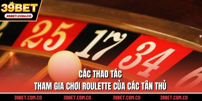 Các thao tác tham gia chơi roulette của các tân thủ